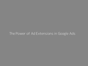 The Power of Ad Extensions in Google Ads